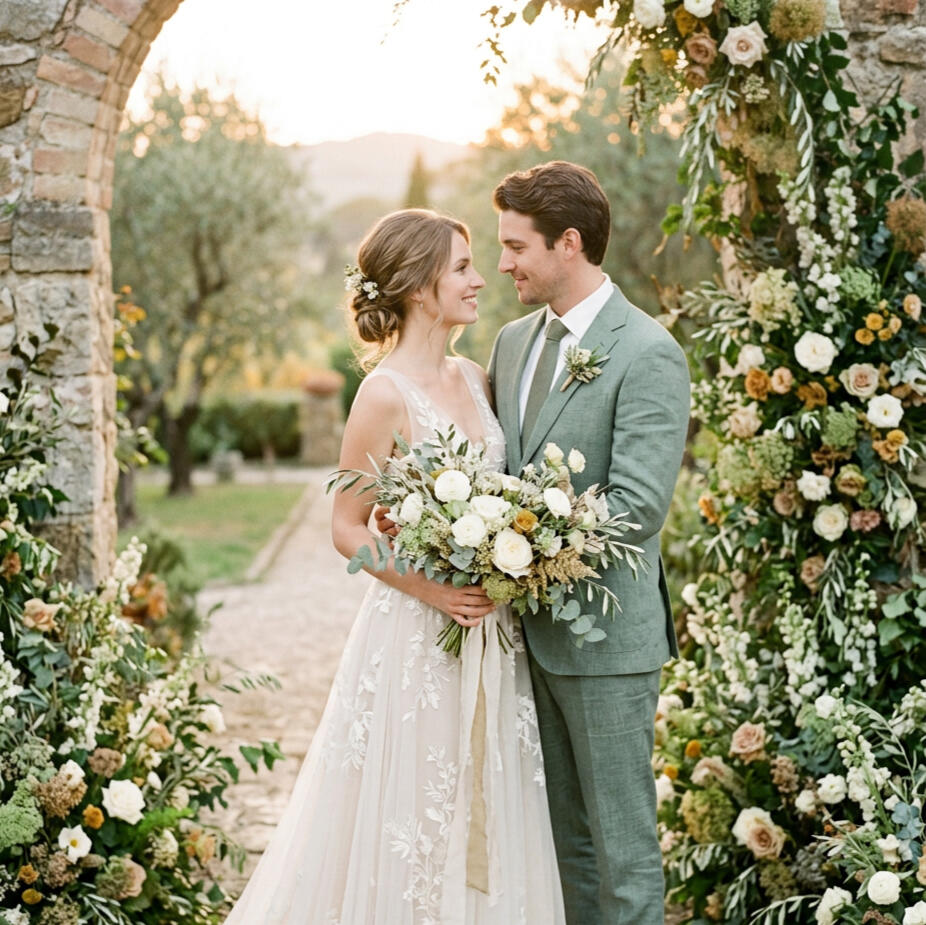 Foto de Ana y Mario el día de su boda